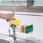 Stainless Steel Sink Faucet Sponge Caddy – Kitchen Organizer & Draining Holder - Image 3