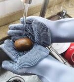 Magic Silicone Washing Gloves – Heat-Resistant Cleaning Gloves with Scrub Bristles - Image 3