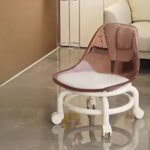 Rotatable Transparent Chair with Wheels – 360° Swivel Acrylic Office Chair - Image 3