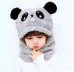 2 Pcs Kids Bear Winter Cap Baby Stuff Winter hat Plus Fleece Kids Caps - Image 2