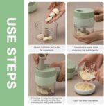 4 In 1 Portable Electric Vegetable Cutter – Mini Wireless Food Processor & Garlic Chopper - Image 4