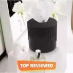 Modern Round Tissue Box Holder – Luxury Striped Tissue Organizer for Living Room - Image 3