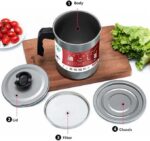 1.4L Stainless Steel Oil Pot – Grease Keeper with Mesh Strainer - Image 4