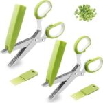 5-Layer Herb Scissors – Multifunctional Stainless Steel Vegetable Cutter for Kitchen - Image 6