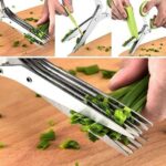 5-Layer Herb Scissors – Multifunctional Stainless Steel Vegetable Cutter for Kitchen - Image 5