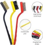 3-Piece Wire Brush Set – Steel, Brass & Nylon Cleaning Brushes for Kitchen - Image 3