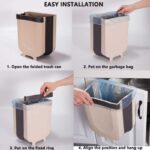 Foldable Hanging Trash Can – Wall Mounted Kitchen Cabinet Waste Bin - Image 3