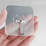 Pack of 10 Adhesive Single Hooks – Heavy Duty Transparent Wall Hooks for Home & Kitchen - Image 6